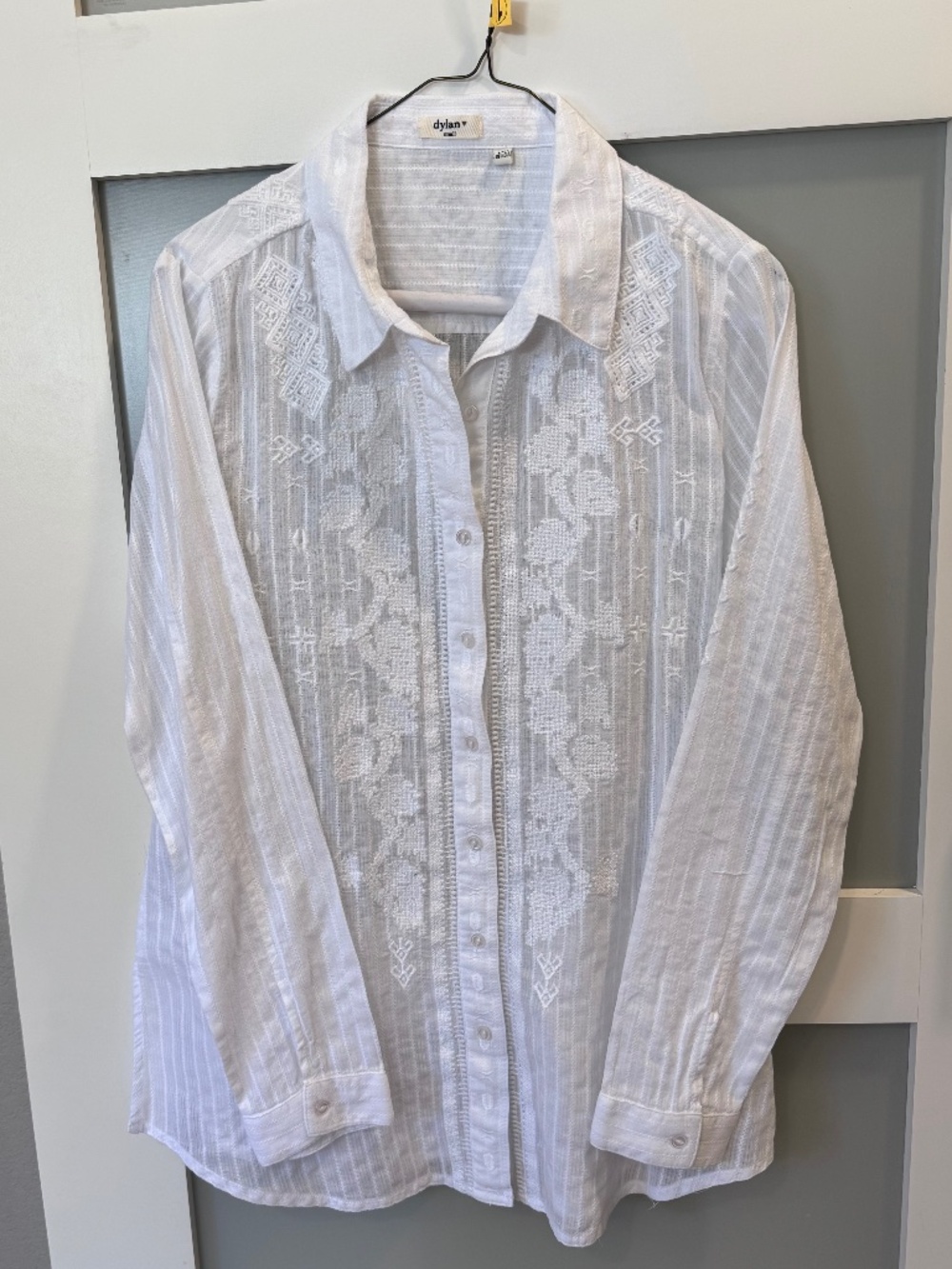 dylan white button down shirt